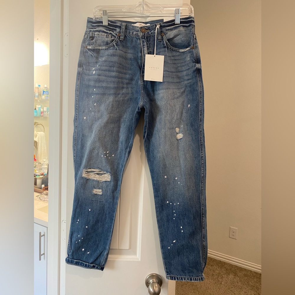 KanCan Distressed Mom High Waist Relax Thigh Tapered Les 7 / 27